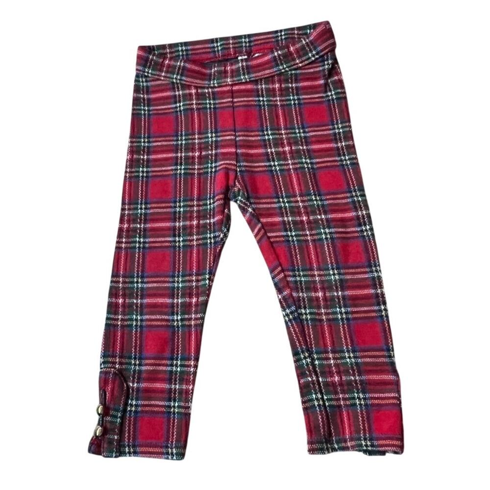 Janie and Jack Plaid Embellished Pants Infant Girls Size 12 -18 months